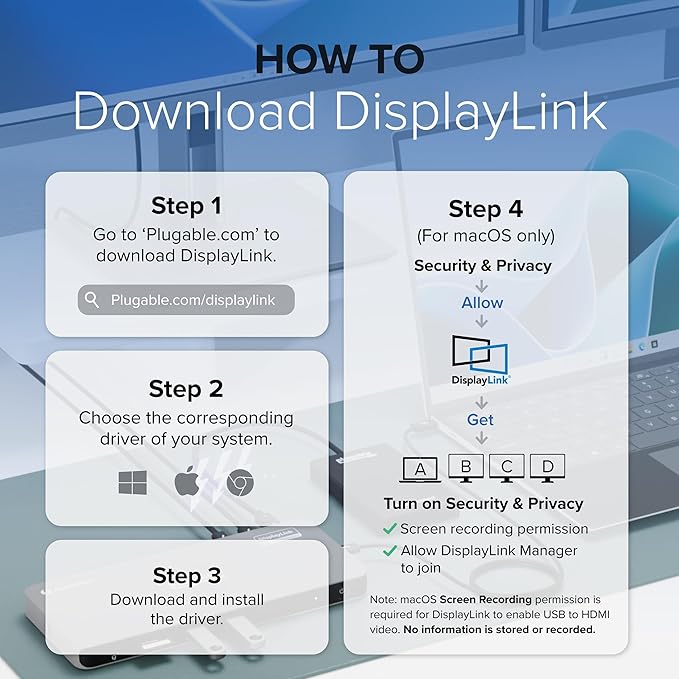 Plugable USB-C Triple Monitor Docking Station: 13-in-1 Laptop Dock with 100W Charging for Mac (DisplayLink Driver Required), Windows, Chrome, 3 HDMI, Gigabit Ethernet, SD, USB-C 20W, 4 USB - UD-ULTCDL