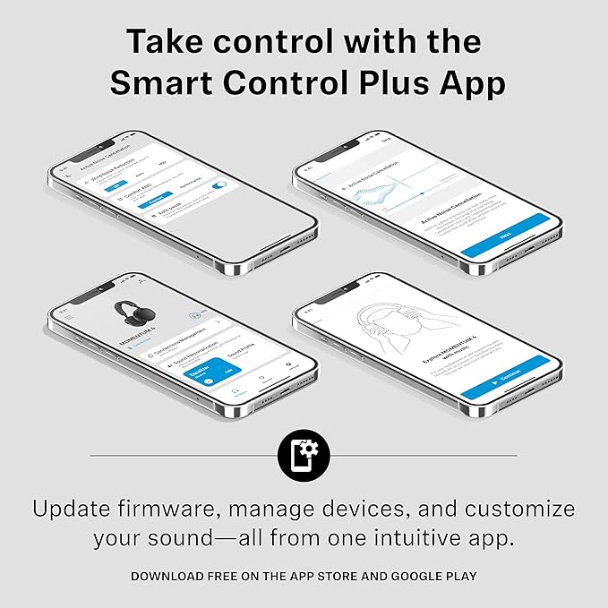 Sennheiser Consumer Audio Momentum 4 Wireless Headphones - Bluetooth Headset for Crystal-Clear Calls with Adaptive Noise Cancellation, 60h Battery Life, Customizable Sound, White (509267)
