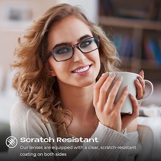 Readerest 2.25 Blue Light Reading Glasses - Lightweight Computer Glasses - Eye Strain, UV Glare Protection (Bourbon+Tortoise)