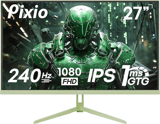 Pixio PX279 Wave Mint Green 27 inch 240Hz Refresh Rate FHD 1080p Resolution Fast IPS Panel 1ms GTG Resonse Time Gaming Monitor with Adaptive Sync