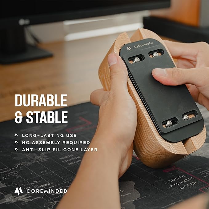 Adjustable Vertical Laptop Stand for Desk, Wooden Laptop Holder, MacBook Pro Stand, Wood Mac Air Dock (Solid Walnut)