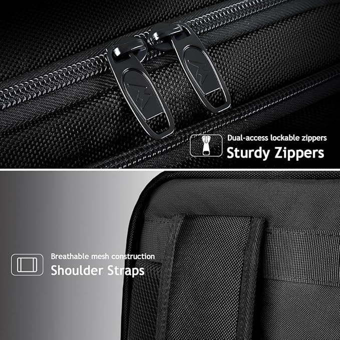 MATEIN Travel Laptop Backpack, Flight Approved Carry on Backpack with USB Port & Shoe Compartment, Large Personal Item Bag Fits 15.6 inch Laptop, Water Resistant Luggage Overnight Weekender Bag, Black