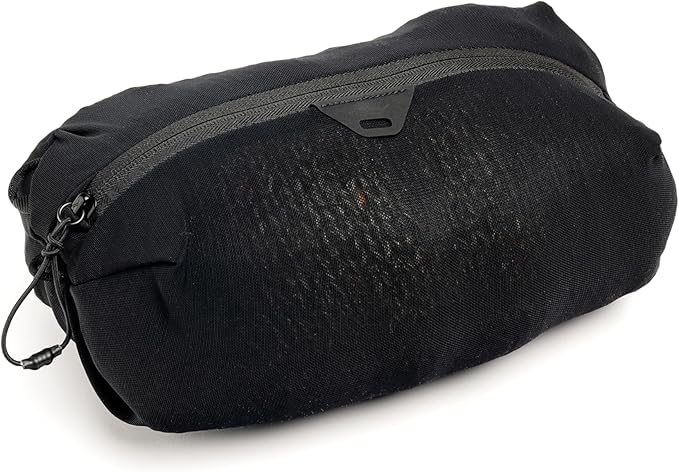 Peak Design Ultralight Mesh Packing Cube, Black, Stretchy Mesh Luggage Cube with Strap Attachment Points and Luggage Pass Throughs, Zipper Opening, Travel Organizer for Men and Women, Size XS