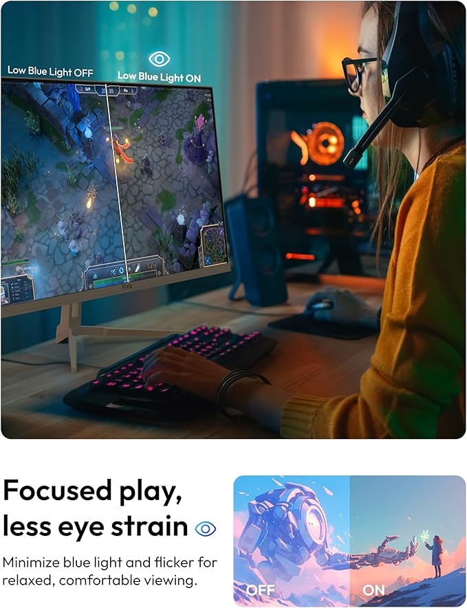 Pixio PX279 Wave White 27 inch 240Hz Refresh Rate FHD 1080p Resolution Fast IPS Panel 1ms GTG Resonse Time Gaming Monitor with Adaptive Sync