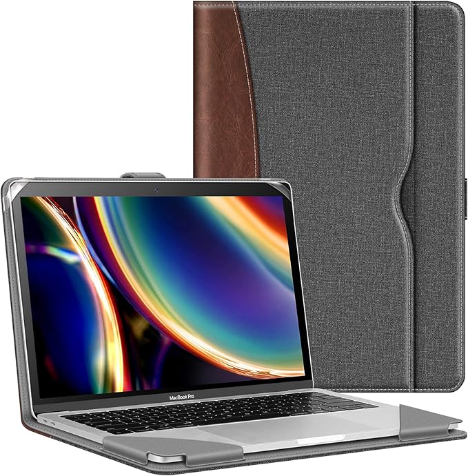 Fintie Sleeve Case Cover for MacBook Air 13.6 A3240 A3113 A2681 M4 M3 M2, Air 13 A2337 (M1) / A2179 / A1932, MacBook Pro 13 A2338 (M2 M1) / A2251 / A2289 / A2159 / A1989 / A1706 / A1708, Gray