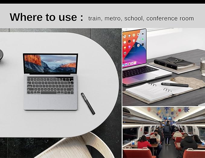 Plima Pocket Ergonomic Pen Mouse Vertical Mouse,DPI 800/1200/1600 Adjustable,Operate thisin a Pen-Holding Manner,Type-C to USB Cable, Support Windows, Android,Linux, Mac OS(Black)