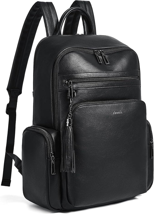 Shrrie Laptop Backpack for Women Fits 16 inch Laptop,Designer Backpacks for Women with Computer Compartment to Business （Black）