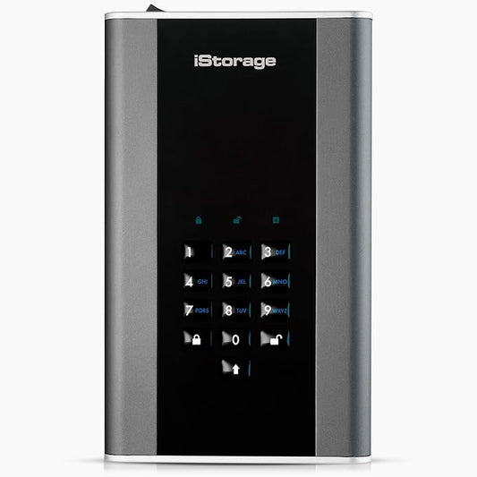 iStorage diskAshur DT2 256-bit 12TB | FIPS Level 3 Certified | Secure encrypted Desktop Hard Drive | Password Protected