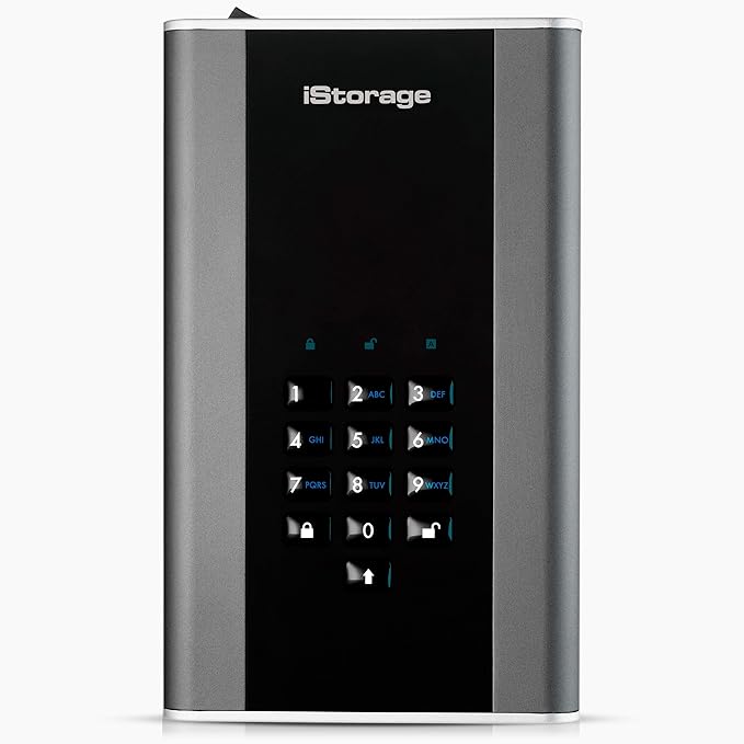 iStorage diskAshur DT2 256-bit 6TB | FIPS Level 3 Certified | Secure encrypted Desktop Hard Drive | Password Protected