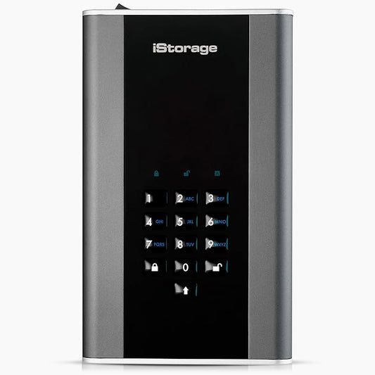 iStorage diskAshur DT2 256-bit 6TB | FIPS Level 3 Certified | Secure encrypted Desktop Hard Drive | Password Protected