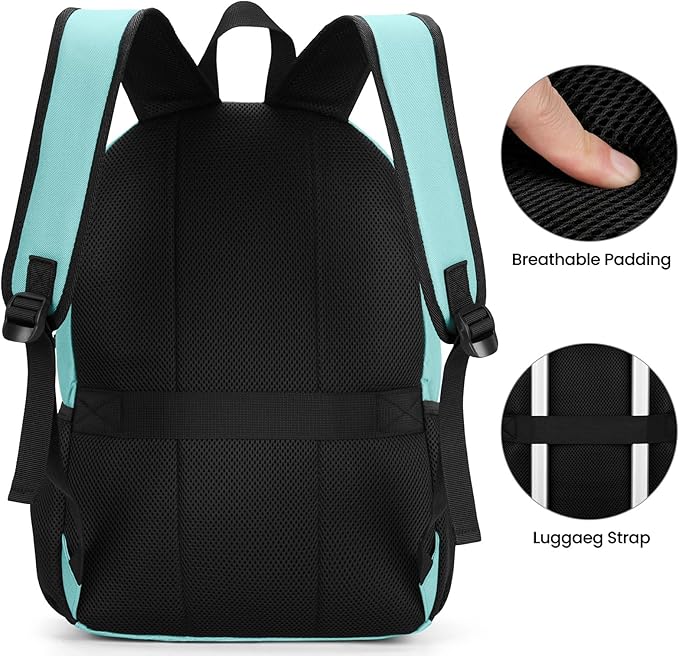 BIKROD Backpack for Girls Women, School Backpack for Teen Boys, Lightweight Casual High School Bookbag, Daily-use Travel Laptop Backpack with USB Charging Port Fits 15.6 Inch Notebook