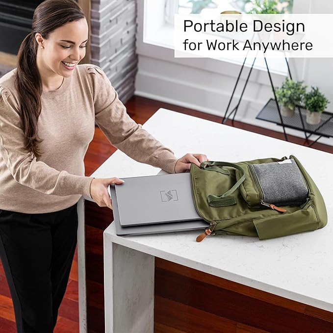 SideTrak Swivel 14" Portable Monitor - Laptop Screen Extender with Patented Swivel Hinge, Dual FHD Display, USB-C & HDMI, Dark Gray