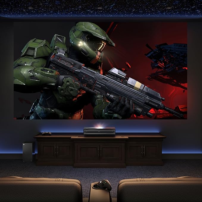 Hisense PX3-PRO Ultra Short Throw Triple Laser Projector, 4K UHD, 80” – 150”, 3,000 Lumens, 3000:1 Contrast, Dolby Vision & Atmos, IMAX Enhanced, 240 High Refresh Rate, Google TV, Designed for Xbox