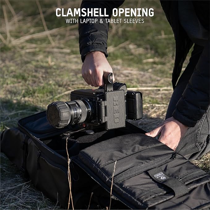 WANDRD PRVKE 41L, V3 Backpack: Weather-Resistant Travel & Camera Backpack with Laptop Sleeve, Quick Side Access, Clamshell Opening – Ideal Photography & Travel Bag (Black)