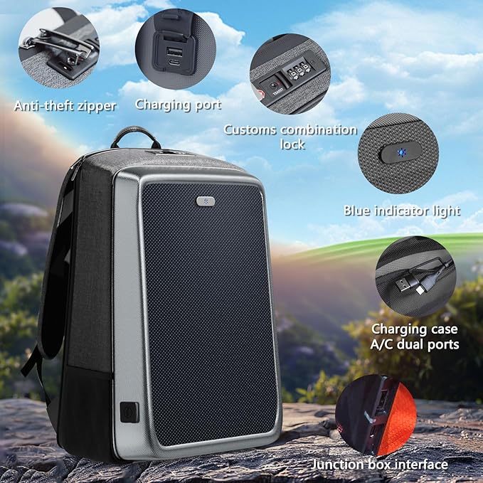 30L Travel Laptop Backpack with Junction Box & USB Charging Port, Travel Carry on Backpack for Women Men, TSA Lock Water Resistant Middle High School College Backpack fits 16 Inch Laptop