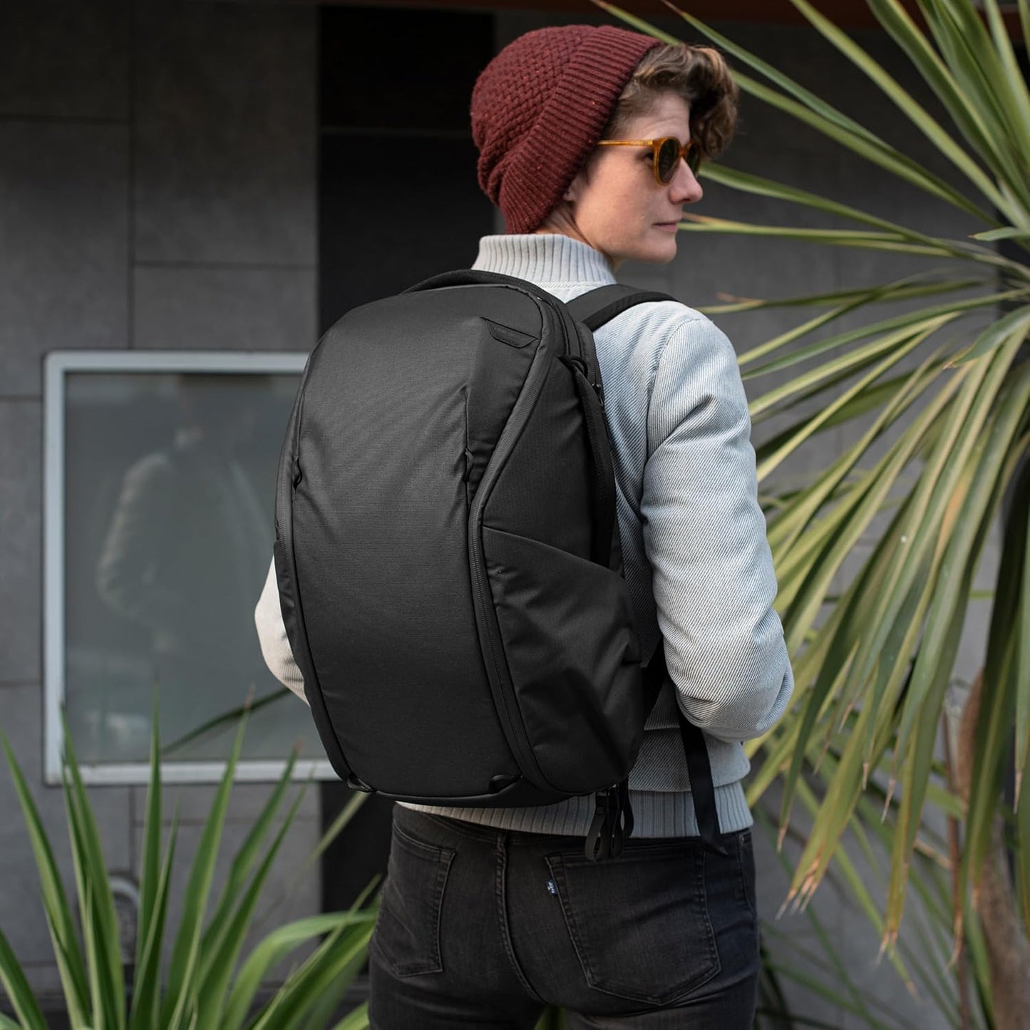 Peak Design Everyday Backpack Zip 20L, Black, 270-Degree Zip, Dual Side Pockets, FlexFold Dividers, Fits 15" Laptop, For Camera Carry, Daily Commutes or Travel, Versatile Backpack for Men and Women