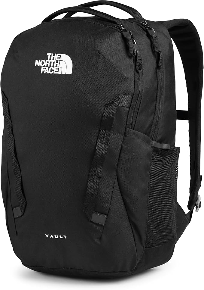 THE NORTH FACE Vault Everyday Laptop Backpack | Commuter Travel Bag with Water-Repellent Finish, Spacious Main Compartment, TNF Black-NPF, One Size
