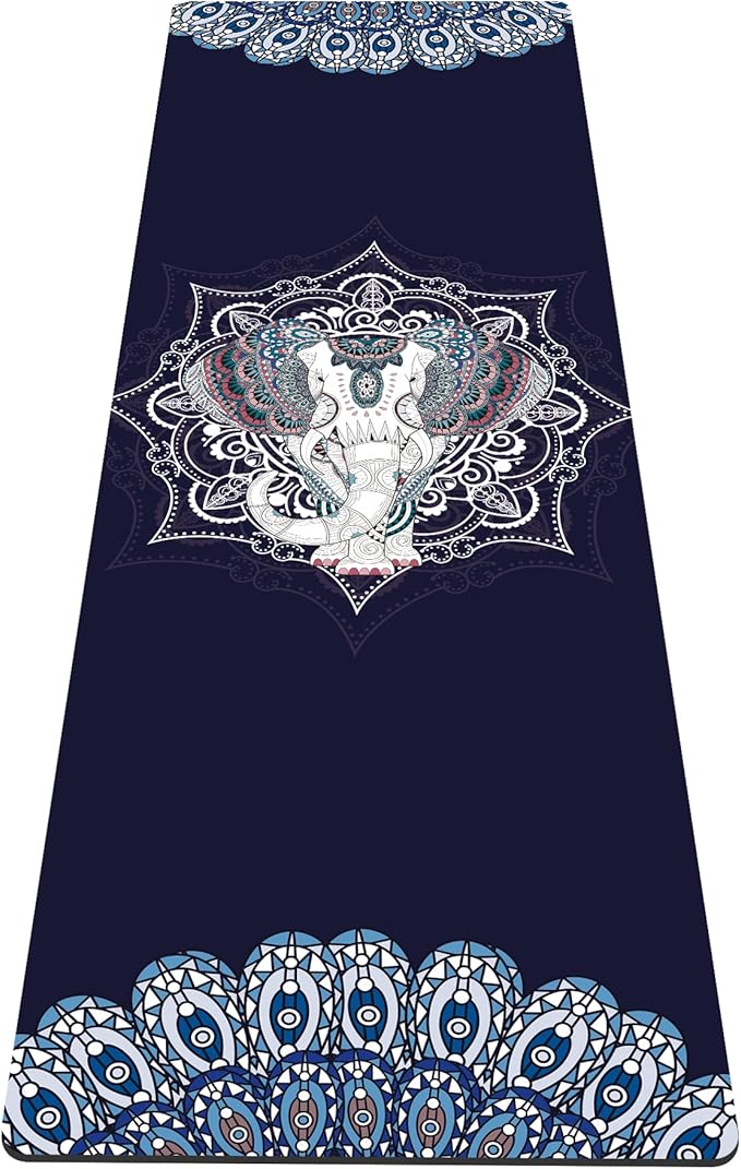 nuveti Yoga Mat Print Extra Thick TPE Non Slip Fitness Exercise Mat with Carrying Bag,72"x24" Extra Thick 6MM Exercise & Workout Mat for Yoga, Pilates Fitness and Floor Exercises