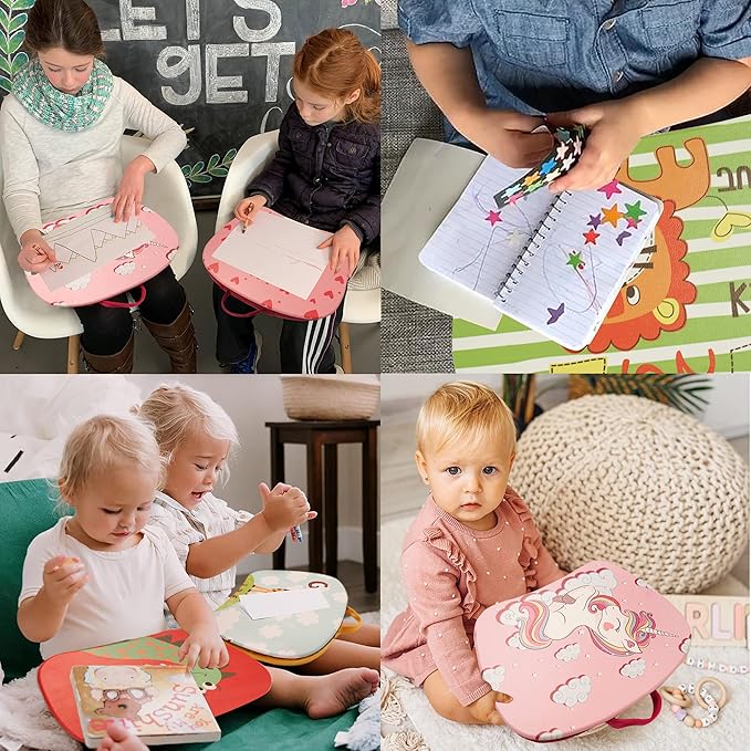 Pets Lap Desk - Lapdesk Fits up to 11.6 Inch laptops - Drawing Table and Craft Desk (1-Lion)