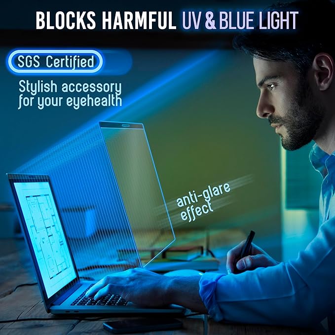 VINTEZ Magnetic Blue Light Screen Protector Compatible With MacBook Pro 13" 2016, 2017, 2018, 2019, 2020, 2021, 2022, 2023, M1, M2 Anti Blue Light Blocking Filter for Laptop