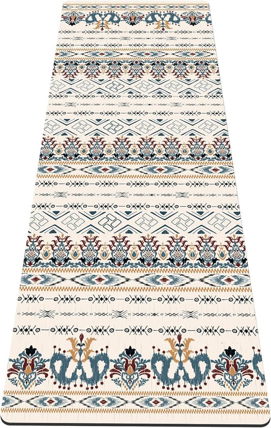 nuveti Yoga Mat Print Extra Thick TPE Non Slip Fitness Exercise Mat with Carrying Bag,72"x24" Extra Thick 6MM Exercise & Workout Mat for Yoga, Pilates Fitness and Floor Exercises