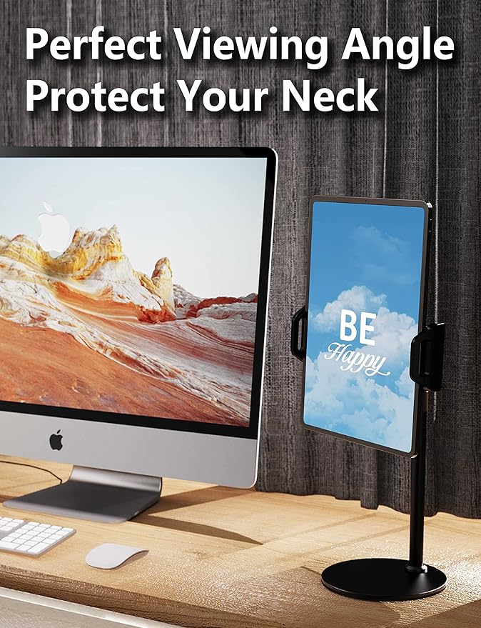 MAGIPEA Tablet Stand and Holder, Adjustable Bendable Holder for Desk, Stable, Compatible with Ipad Pro 12.9, 11, 10.2, Mini, Kindle, Switch, Nexus, Tab, Portable Screen and Most 4.7-16" Devices