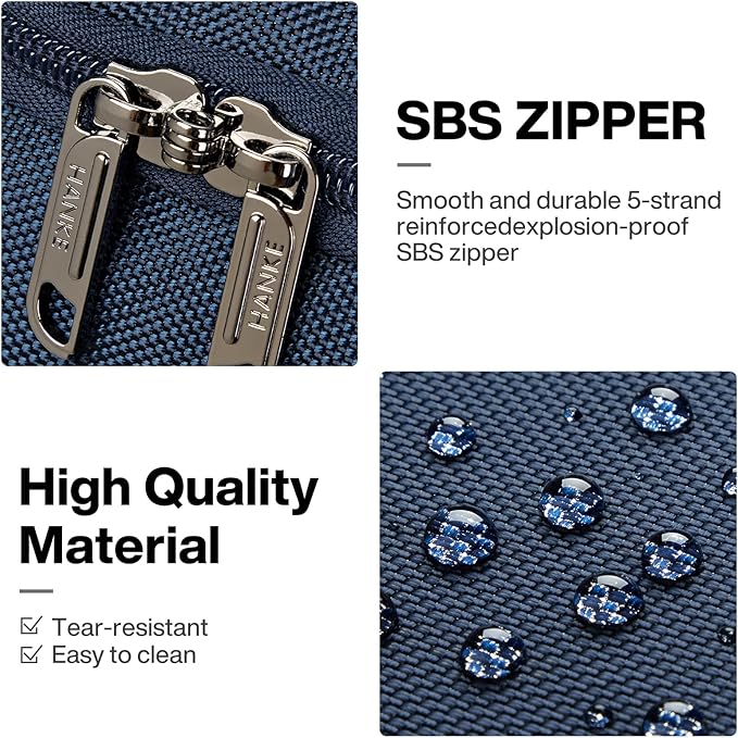 Hanke Expandable Carry On Luggage Suitcases with Wheels Foldable Duffle Bag for Travel Carry On suitcase Weekend Bag for Women Men（Blue）