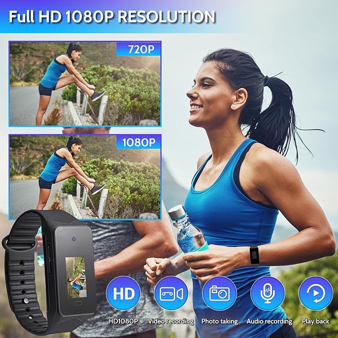 1080P Mini Body Camera with Playback,64GB Mini Video Cam for Recording & Photo, Small Nanny Camera for Home Office Outdoor