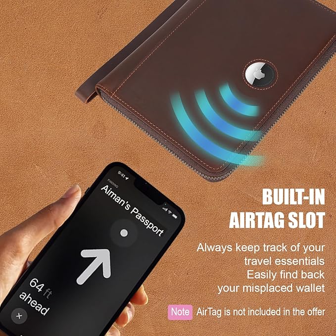 STAR VISTA Lorenzo Full Grain Leather Family Passport Wallet for 4, Large Travel Document Organizer for Exquisite Voyagers, Multi-Currency Compartments, RFID Blocking, AirTag Track, Espresso Brown