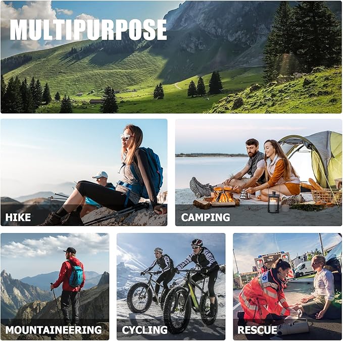 1L Hiking Collapsible Water Bottles, 8-Pack 33OZ BPA-Free Foldable Backpacking Water Bottle for Travel Camping Hiking