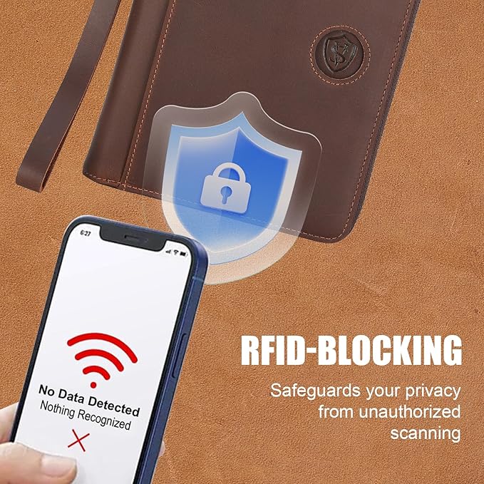 STAR VISTA Lorenzo Full Grain Leather Family Passport Wallet for 4, Large Travel Document Organizer for Exquisite Voyagers, Multi-Currency Compartments, RFID Blocking, AirTag Track, Espresso Brown