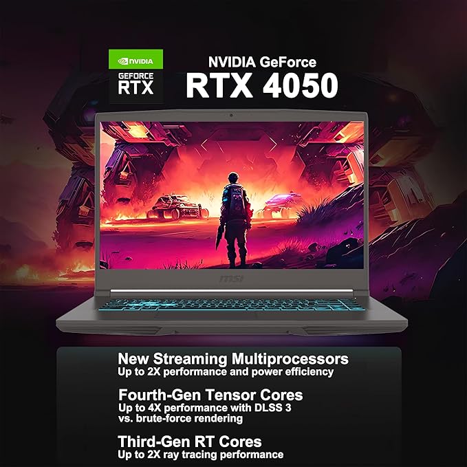 msi Thin 15 Gaming Laptop 15.6" FHD IPS 144Hz Intel 8-core i5-13420H (> i7-12650H) 16GB RAM 512GB SSD GeForce RTX 4050 USB-C Backlit Wi-Fi6E Win11Pro ICP Hub