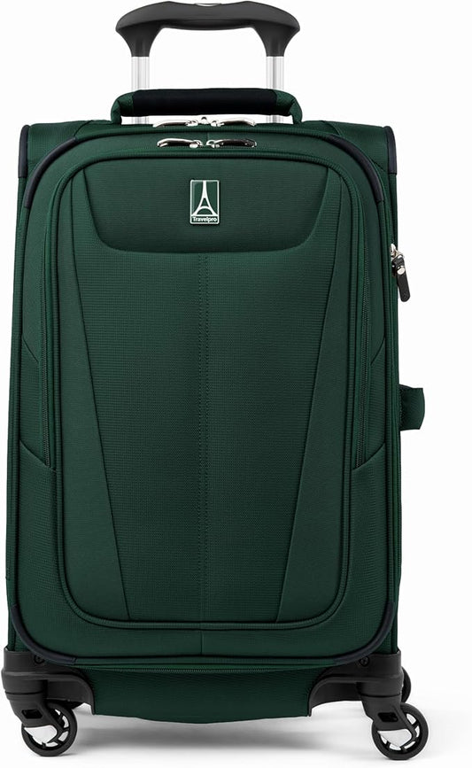 Travelpro Maxlite 5 Softside Expandable Luggage with 4 Spinner Wheels, Lightweight Suitcase, Men and Women, Forest Green, Carry-on 21-Inch