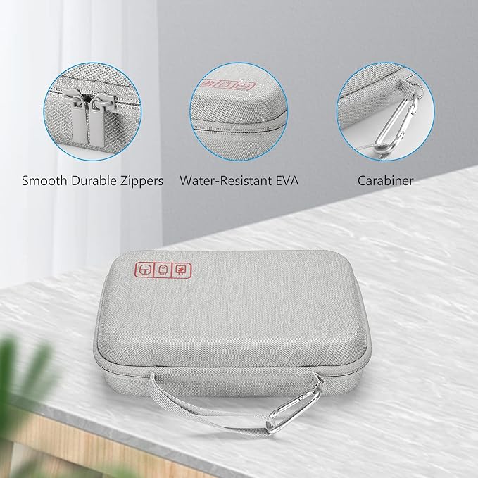 ProCase Hard Travel Electronic Organizer Case for MacBook Power Adapter Chargers Cables Power Bank Apple Magic Mouse Apple Pencil USB Flash Disk SD Card Small Portable Accessories Bag