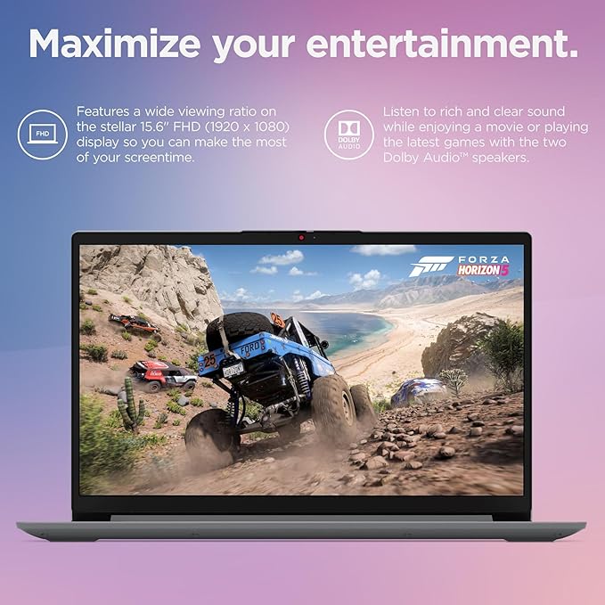 Lenovo Laptop Computers for Home Business Student Study, 15.6" FHD, Intel Processor, 32GB DDR4 RAM, 1TB PCIe SSD, WiFi 6, Bluetooth 5.2, Type-C, Webcam, Numeric Keypad, Cloud Grey, Windows 11 Pro