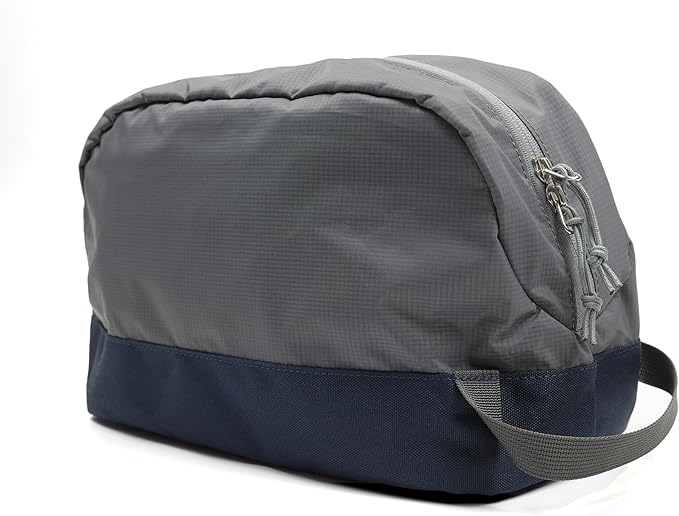 Travel Toiletry Bag 8L, Large Packing Cube with Waterproof TPU Wet/Dry Compartment (05 Ash Gray)