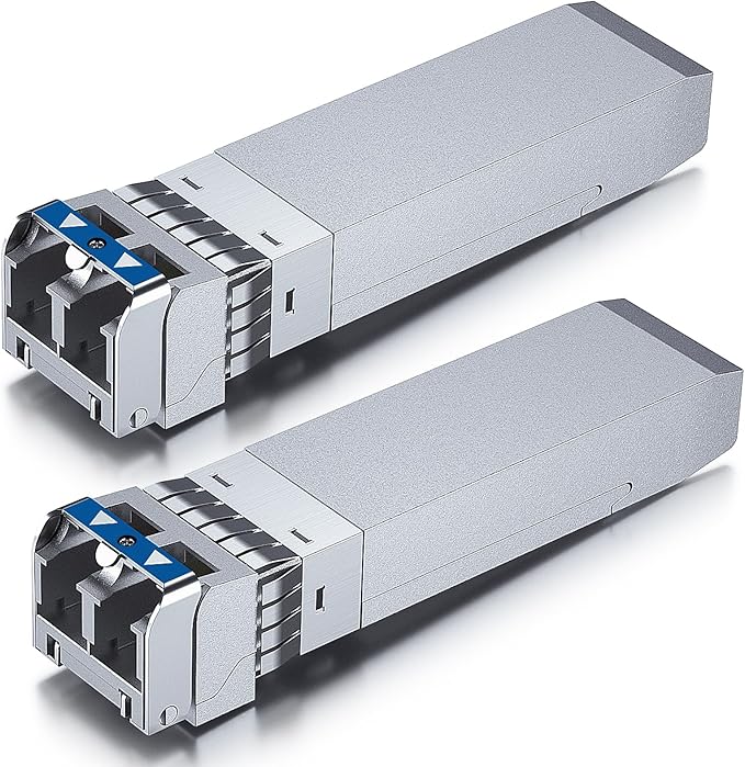 10Gtek 25G SFP28 SFP+ Transceiver, 25GBase-LR Duplex LC SMF Optical Module for Cisco SFP-25G-LR-S, 1310nm, DDM, up to 10km, Pack of 2