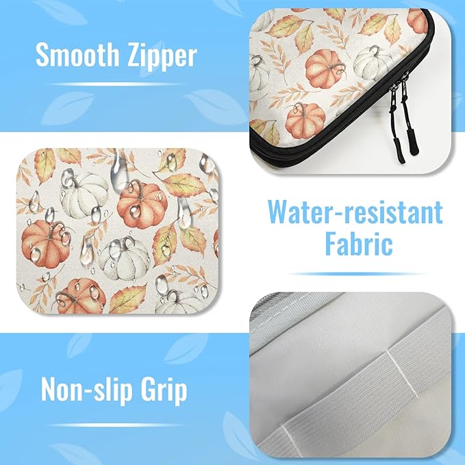 Maple Pumpkin Travel Organizer Case, Tech Accessories Cable Storage Bag for Cords, Charger, Phone, Hard Drive