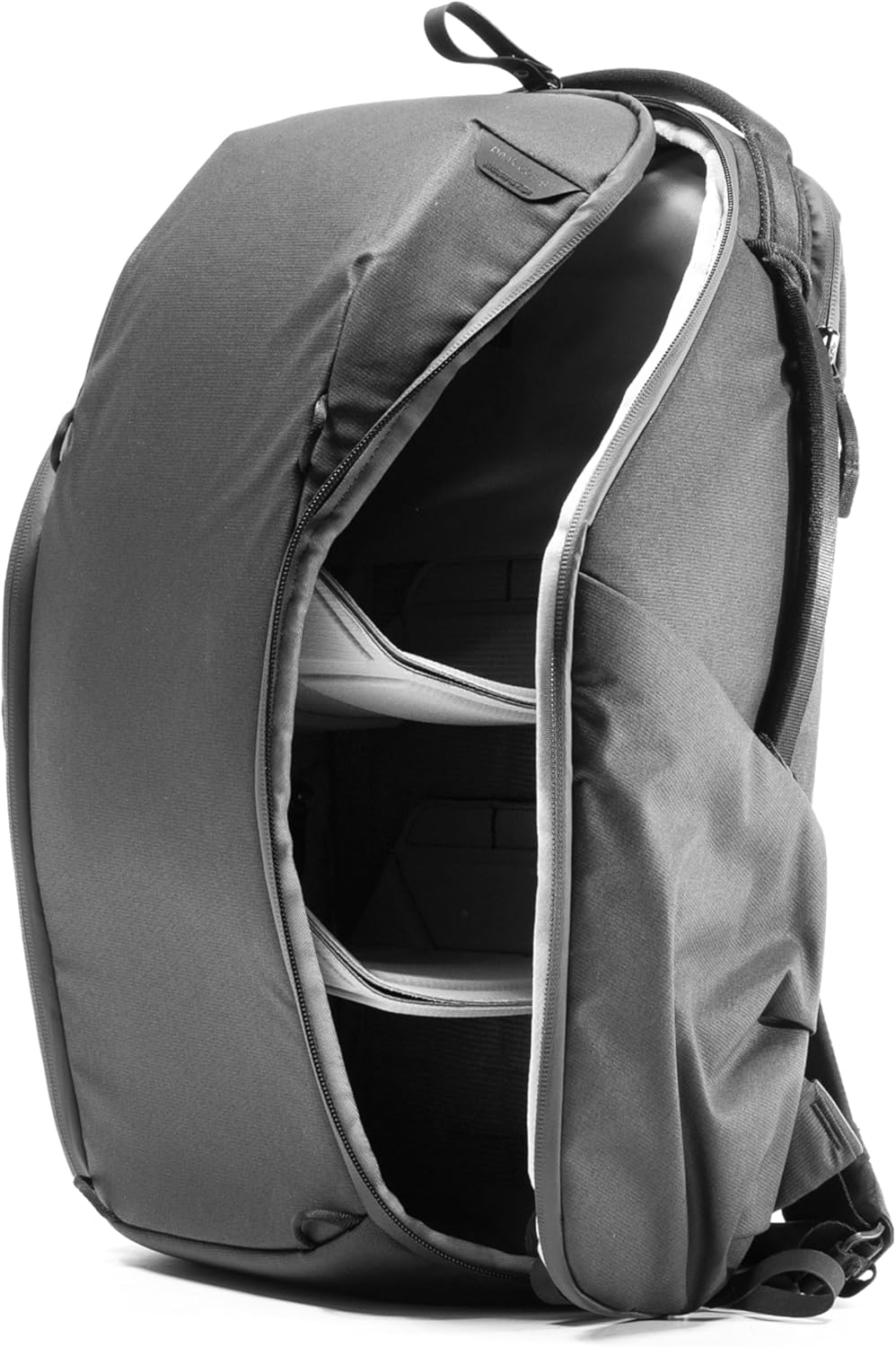 Peak Design Everyday Backpack Zip 20L, Black, 270-Degree Zip, Dual Side Pockets, FlexFold Dividers, Fits 15" Laptop, For Camera Carry, Daily Commutes or Travel, Versatile Backpack for Men and Women