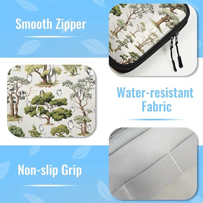 Trees Electronics Travel Organizer Case, Tech Accessories Cable Storage Bag for Cords, Charger, Phone, Hard Drive