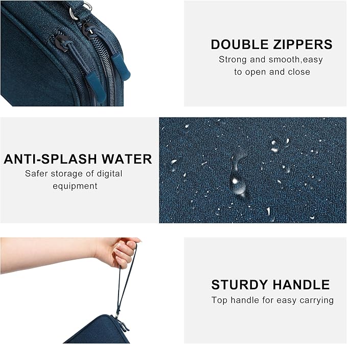 CILLA Electronics Organizer Travel, Travel Cord Organizer Case, Compact Electronics Accessories Bag for Cable, Cord, Charger, Phone