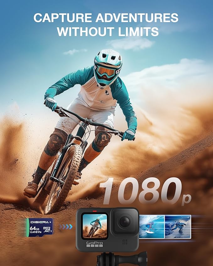 64GB CT100 microSDXC UHS-I Memory Card with Adapter - up to 100MB/s, C10, U1, V10, Full HD, A1, Micro SD Card for Smartphones, Tablets, Cameras, Gaming Consoles, and Drones (1 Pack)