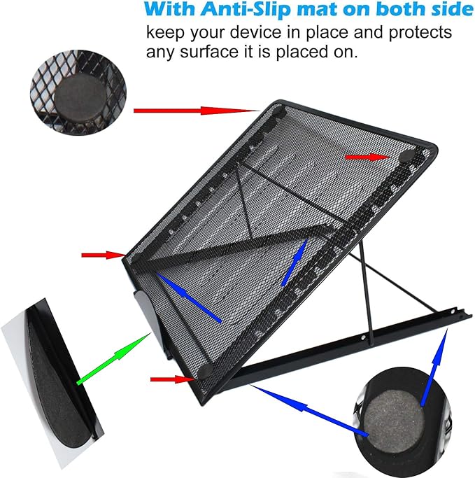 13.4x11.6inch Large Stand Ventilated Adjustable Light Box Laptop Pad Stand, Multifunction Tracing Holder for Ipad A3 A4 LED Tracing Light Pad Tablet Tracer