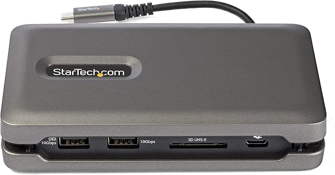 StarTech.com USB-C Docking Station for MacBook Pro M1 M2 M3 M4 and Windows, 4K 60Hz HDMI Video, HDR10, USB 10Gbps Hub, 100W Laptop Charging, GbE, SD - TAA