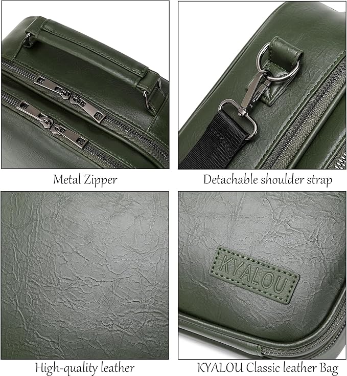 KYALOU Electronics Travel Organizer, Large Electronic Accessories Cable Case with Adjustable Dividers, Waterproof Tech Storage Bag Gifts with Double Layers for Cord, Charger, Power Bank - Olive Green