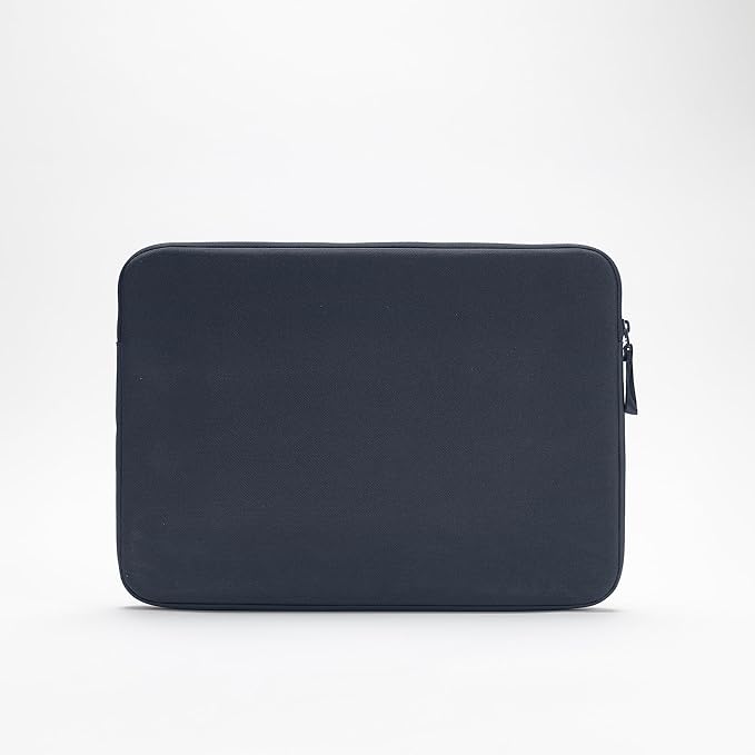 Incase A.R.C. Sleeve with ReSpun Recycled Polyester - 15 inch and 16 inch MacBook/Laptop & iPad/Tablet Case - Cushioned Faux Fur Lining, External Zippered Slip Pocket - Navy