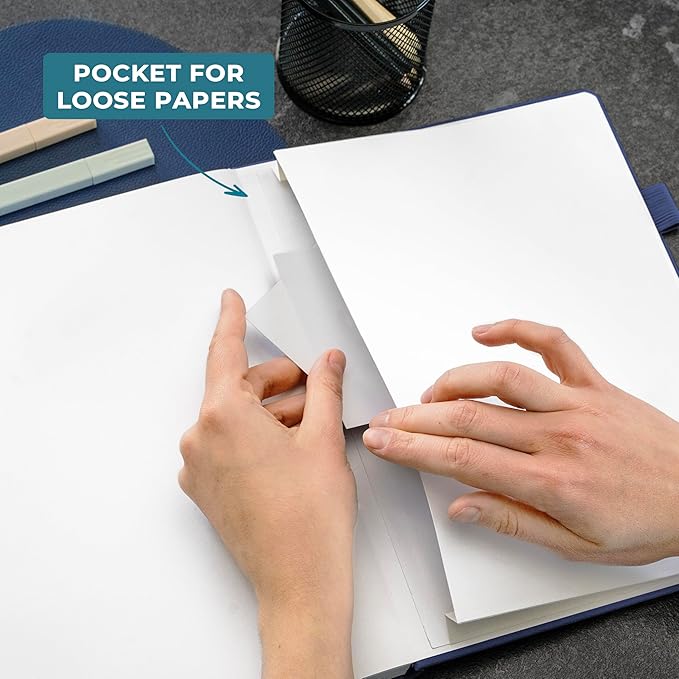 Clever Fox Engineering Notebook – Hardcover Grid Notebook with Numbered Pages, Table of Contents – Patent, Lab & Invention Journal for Engineers & STEM (Dark Blue)