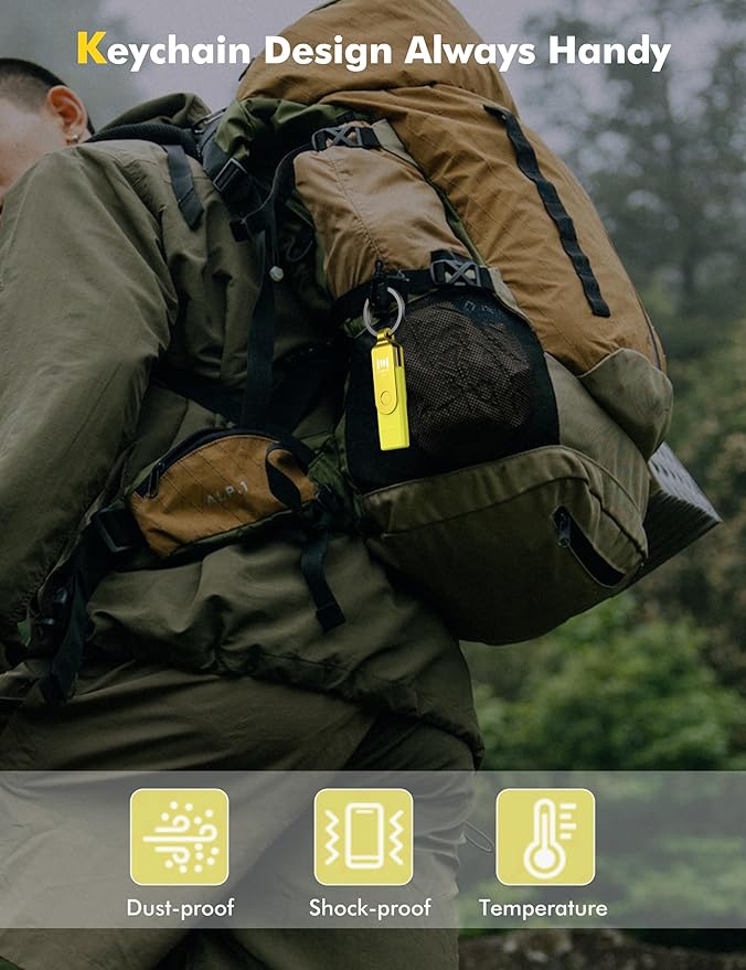 MOSDART 1TB USB3.1 Fast Speed C and A Dual Flash Drive, exFAT Memory Stick with Keychain and LED Indicator, for iPhone 15 and 16, Android Phone, iPad, MacBook, and Other Laptops,Yellow