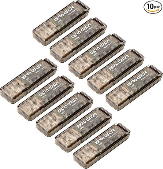 INLAND Micro Center Superspeed 10 Pack 32GB USB 3.0/USB3.1 Gen1 Flash Drive Gum Size Memory Stick Thumb Drive Data Storage Jump Drive, 10X Faster Than USB 2.0 USB Drives (32G 10-Pack)