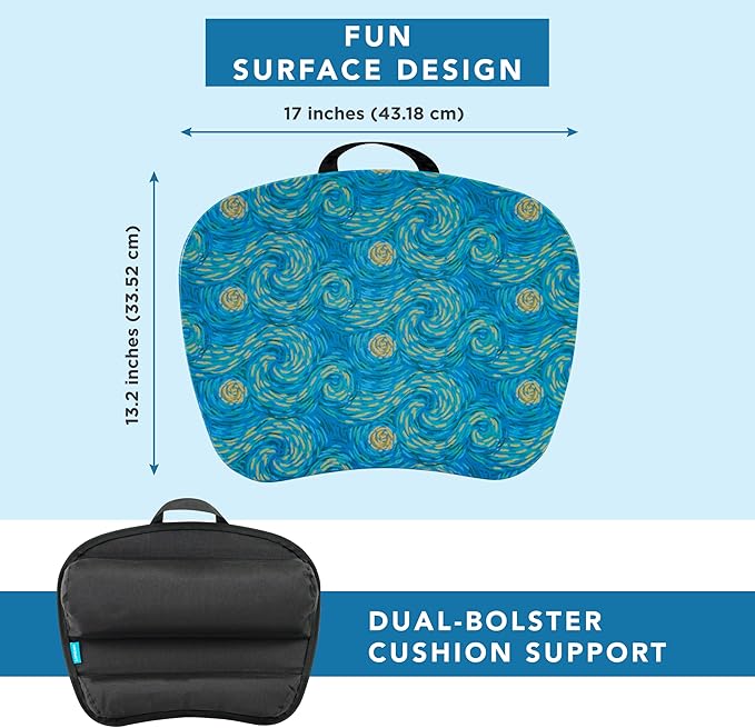 LAPGEAR MyStyle Portable Lap Desk with Cushion - Starry Blue - Fits up to 15.6 Inch Laptops - Style No. 45339